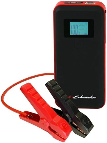 Schumacher Electric 1000 Peak Amp 12V Portable Lithium Car Battery Jump Starter & Power Pack - Lithium Ion Jump Box - with USB Charging & LED Emergency Light - SL1639