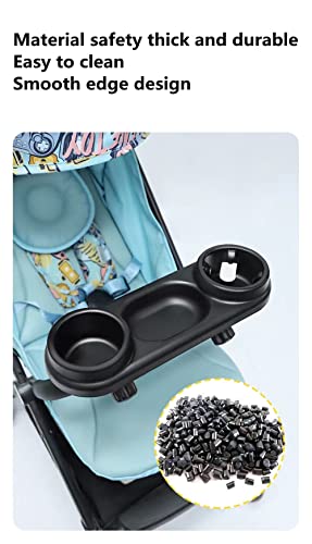 Minilujia 3 In 1 Universal Snack Tray Cup Holder With Non Slip Straps For Baby Stroller,Kids Stroller Snack Tray Suitable For Most Strollers With Handrails Accessories For Traveling (Gray) #TOP1