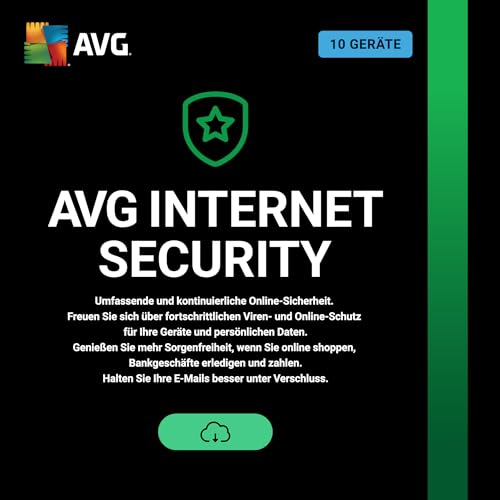 AVG Internet Security 2026 | 10 Geräte | 1 Jahr | Aktivierungscode per Email