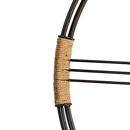 Glitzhome Oversized Farmhouse Metal Wall Art Clock 31.9 Inch, Battery Operated Modern Home Decor For The Living Room, Kitchen, Bedroom, And Office, Black #TOP4