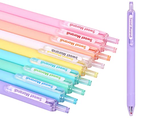 Image of Toyshine Pack of 9 Colored Gel Ink Pens Medium Point (0.7mm), Comfortable Writing for Adults and Kids Writing Journal, Taking Notes, Drawing at School Office Home