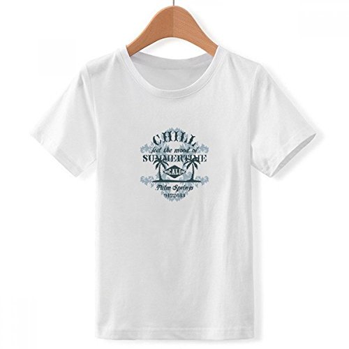 T-Shirt Garçon Coconut Tree Motif Plage Idéal pour les Vacances d'Été