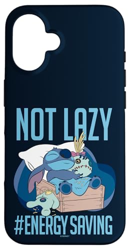 Disney Lilo & Stitch Not Lazy Energy Saving Case for iPhone 16