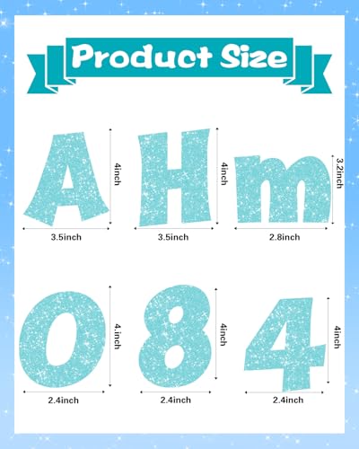 Image of 237 Pcs Glitter Bulletin Board Letters, Numbers and Punctuation 4 Inch