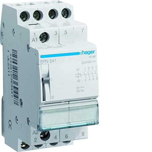 Hager epn541 Rolling 24 V 16 A 4 NA, White, dane 10001