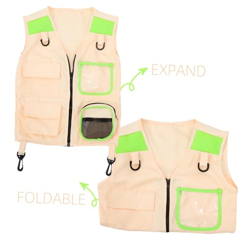 Kids Construction Vest Explorer Vest for Child Boys Kids Adventure Wear Multi-pocket4