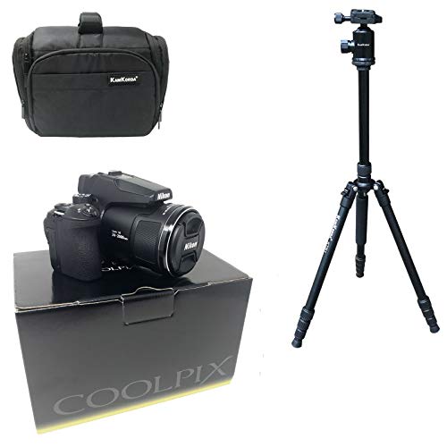 KamKorda Camera Bag + Tripod + P950 4K Digital Compact Camera, 16MP 1/2.3