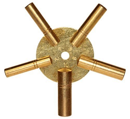 Gift Idea Universal Brass Clock Key Winding Clock 5 Prong EVEN Numbers