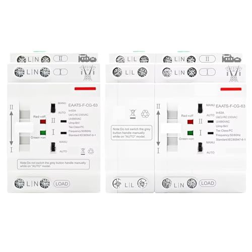Commutateur de transfert automatique 2P 63A AC 110V pour alimentation continue