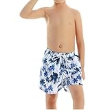 【Fermeture】Le short de bain pour enfants est livré avec une taille élastique et un cordon de serrage ajustable pour un ajustement confortable. Commence à l'âge de 2 ans et va jusqu'à 12 ans.