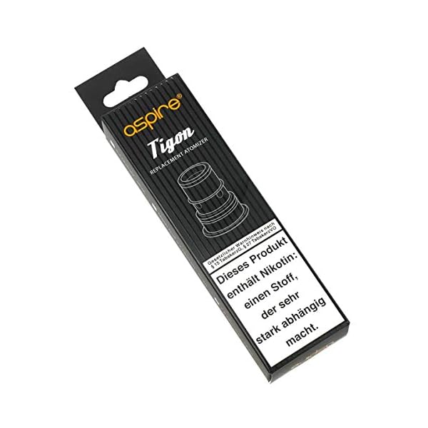 Aspire Tigon Mesh Coils (0,7 Ohm), Riccardo DL Verdampferköpfe für e-Zigarette, 5 Stück, 52 g – Bild 3
