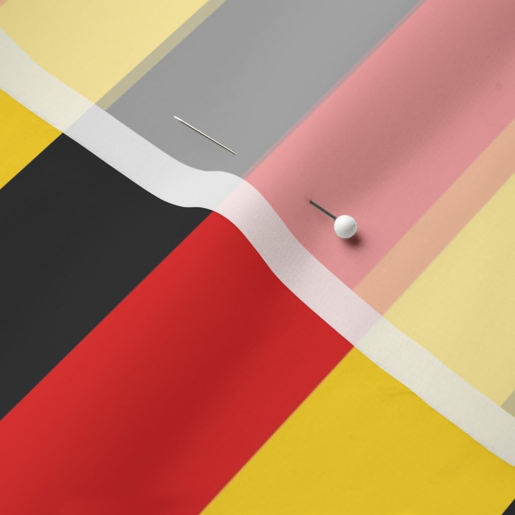 Spoonflower Fabric - Flag German Country Football Red Yellow Black European Printed on Chiffon Fabric by The Yard - Sewing Fashion Apparel Dresses Home Decor