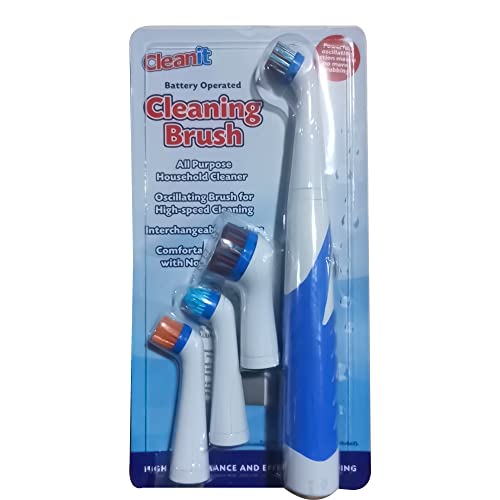 IMBTECH| 4 Heads Scrubber Cleaning Electric Brush, Electric Spin Scrubber Household Cleaning Brushes, Kitchen Accessories Suitable for Home, Bathroom Floor, Tub (Blue) - Image 4