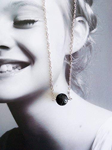 Lava Stone Bead Essential Oil Diffuser Necklace, Lava Ball Essential Pendant Aromatherapy Jewelry with 16.5 inches O Chain - Image 6