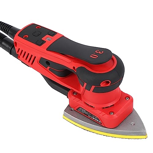 Electric Detail Sander, 350W Brushless Multi-function Variable Speed Motor Mouse Sander with 12 Sanding Paper, 10,000 OPM, For Woodworking, Polishing,