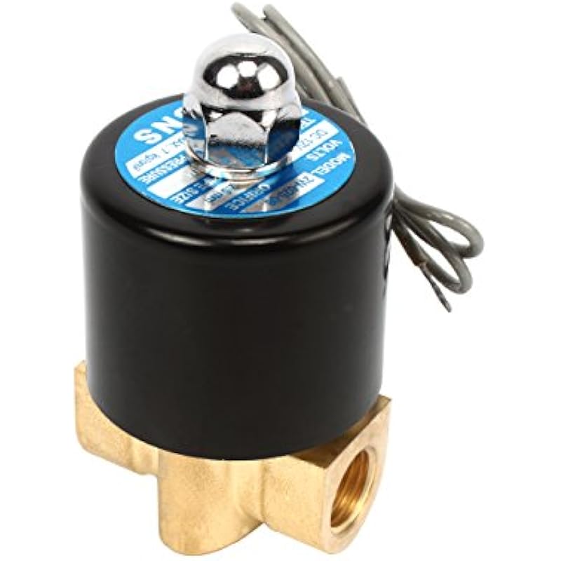 SNS 1/4NPT DC12V Brass Electric Solenoid Valve Normally Closed Water, Air, Diesel 2W025-N08/DC12V 1/4''NPT DC12V 상세이미지 2