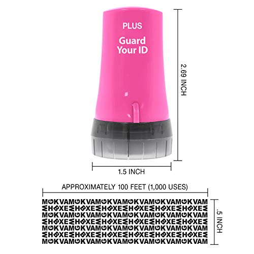 Image of Guard Your ID Advanced Security Roller 2.0 Identity Theft Prevention Stamping Pink
