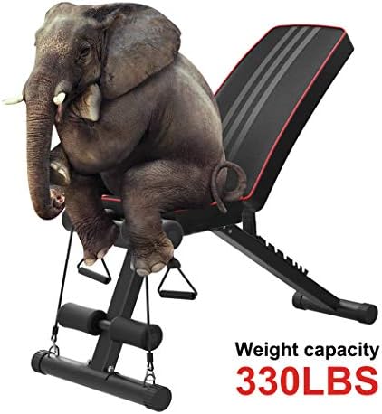 Yoleo Commercial Weight Bench, Adjustable/Foldable Strength Training Bench, Utility Incline/Decline Bench for Full Body Workout with Fast Folding-Latest Model