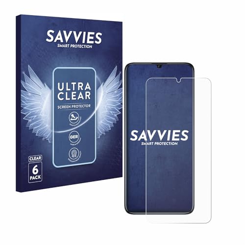 Savvies 6 Stück Schutzfolie für Oukitel C51 Bildschirmschutz-Folie Ultra-Transparent