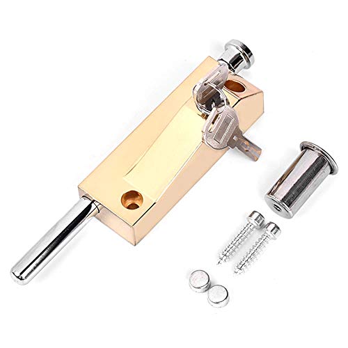 Multi-Purpose Door Bolt, Garage Door Lock, Gate Bolt Lock, Shed Lock, Universal Door Lock, Supplied with 2 Keys