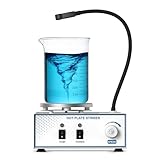 BAITUSS Magnetic Stirrer Hot Plate w/Stir Bar, Hot Plate Stirrer w/Universal Joint, Max 67⅔ fl.oz Magnetic Hotplate Stirrer,Max 2600RPM Hot Plate with Magnetic Stirrer