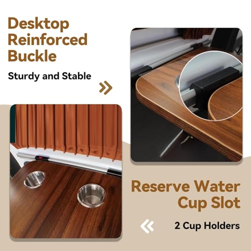 Table pliante murale réglable en acier pour camping-car et studio - 5