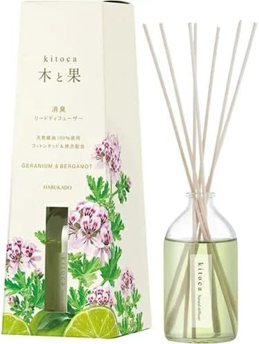 木と果 消臭 リードディフューザー 90mL【 ゼラニウム & ベルガモット 】 