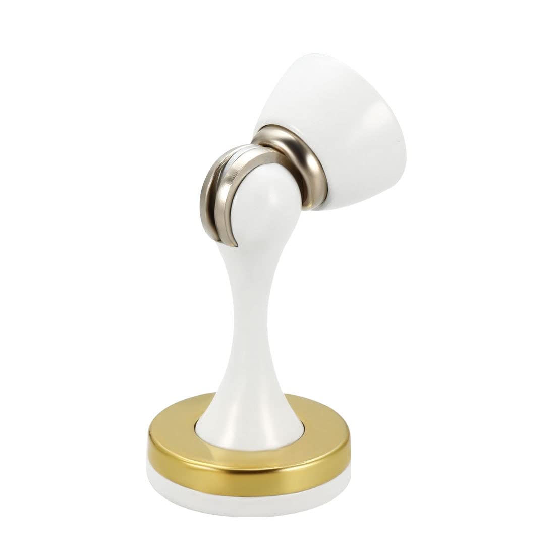2pcs Magnetic Door Stopper Zinc Alloy Doorstop Catch Holder with Screws White