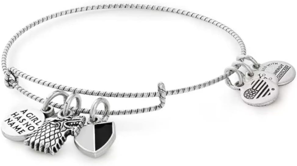 Alex and Ani Game of Thrones, Arya Stark Charm Bangle Rafaelian Silver One Size