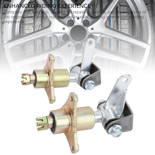 RiToEasysports Spindel 6 Zoll Achsschenkel Spindel Lenksatz Hochharte Stahllegierung Geschmiedet und Wärmebehandelt mit Lagern für ATV Go Kart Vorderradnaben