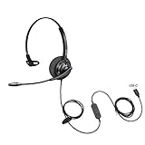 Auriculares USB C Tipo C con Micrófono de Cancelación de Ruido para PC, Ordenadores Portátiles Cascos USB-C paro Skype,Zoom,Trabajo para Google Pixel,iPad Pro 2020, Sony XZ2 Pro Samsung