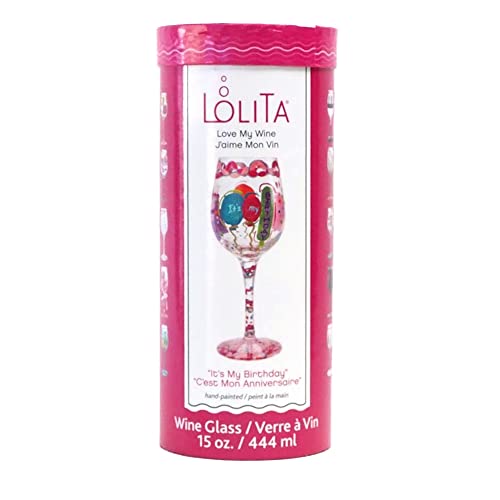Lolita It’s My Birthday Painted Wine Glass Gift #TOP6
