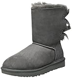 Sohle: Synthetik UGG Damen W Bailey Bow Ii Schlupfstiefel, Grau (GREY), 37 EU
