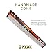 Kent 4T 6 Inch Double Tooth Dressing Comb, Coarse and Fine Grooming Comb for Hair, Beard, Mustache - Styling for Men, Women, and Kids. Made in England