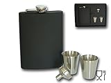Además del juego de petaca contiene un mini embudo que facilita el llenado de tu bebida, como por ejemplo, whisky, vodka o ron, y normalmente se utiliza en cócteles. Además, en el set se incluyen dos vasos pequeños (vaso de chupito), para que también los amigos y conocidos puedan ofrecer un regalo para su delicidad.