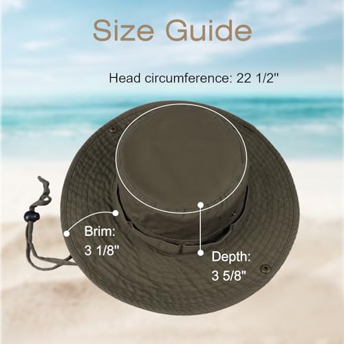 Image of Bucket Hat Wide Brim UV Protection Sun Hat Boonie Hats Fishing Hiking Safari Outdoor Hats for Men and Women
