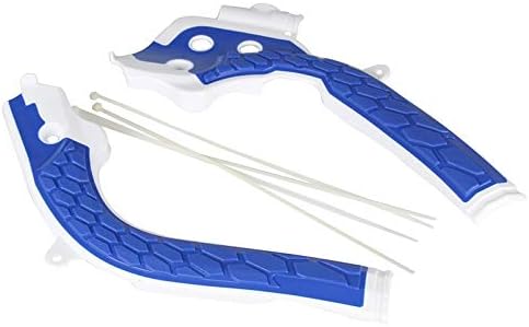 Motorcycle Frame Guards for Husqvarna TC125 FC250 FC350 FC450 2016-2018 Frame Protection (Color : Blue and White)