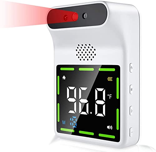 Limited Discount SRHMX Wall Forehead Thermometer for Adults, Non-Contact Infrared LED Digital Thermometer with Fever Alarm Temperature Measurement for Offices, Factories