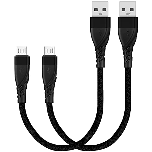 Short Android Cable 1ft, SUMPK [2 Pack] Micro USB Charging Cable Short Phone Cord for Samsung Galaxy S7 S6,Moto G5,Sony Xperi