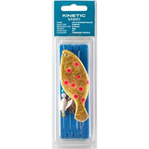 Kinetic Sabiki Jay Flounder Inline 120g #1 Glow/Pink Dots