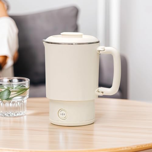 Hervidor eléctrico plegable de viaje 800 ml beige miniatura 4