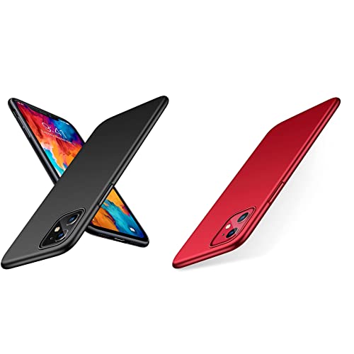 TORRAS Slim Fit Series iPhone 11 Case Lucky Red & Space Black