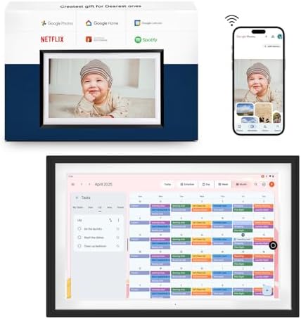 All-in-one Smart Display Built-in Li-Battery|Google Digital Calen...