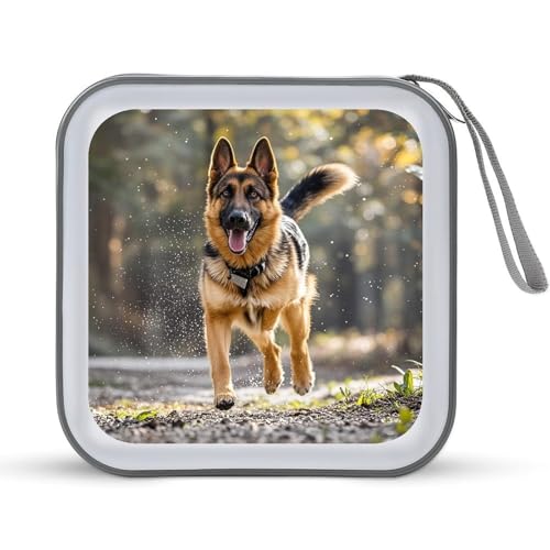 Étui de rangement pour 40 CD et DVD avec motif Berger allemand