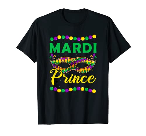 Divertida ropa de fiesta de Mardi Príncipe, New Orleans Men Boys Kids. Camiseta