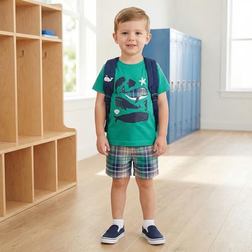 Image of Bumeex Toddler Boy's Short Sleeve T-Shirt and Short Outfit Set 2-7T