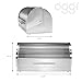 Oggi Stainless Steel Roll Top Bread Box for Kitchen Countertop with Tempered Glass Lid - Fits Multiple Large Loaves of Bread and Other Freshly Baked Goods Including Cookies, Bagels, Muffins