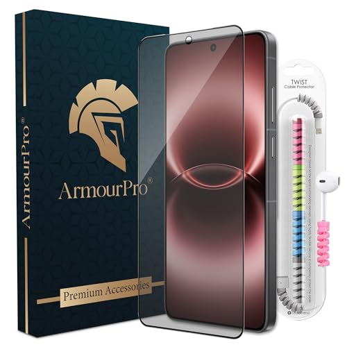 Image of ArmourPro Anti Glare Matte Tempered Glass for Vivo X300 Ultra - Anti Fingerprint Screen Protector, 9H Scratch Resistant, Smooth Touch, Easy Installation Kit with Cable Protector