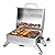Royal Gourmet GT1001 Stainless Steel Portable Grill, 10000 BTU BBQ Tabletop Gas Grill with Folding Legs and Lockable Lid, Outdoor Camping, Deck and Tailgating, Silver