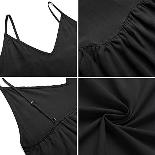 Olycn Women Summer Spaghetti Strap Bathing Suit Cover Ups V Neck Sleeveless Swimsuit Coverups Casual Loose Beachwear #TOP3